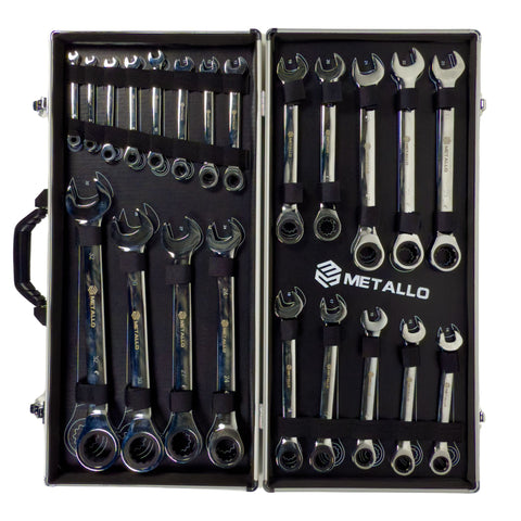 Metallo Ratchet Wrench Set | 22 Teilig | Aluminiumkoffer